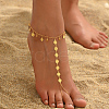 Simple Brass Summer Beach Vacation Women's Coin Toe Ring Anklets for Women FG6799-1