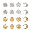 Biyun 16Pcs 8 Style Rack Plating 304 Stainless Steel Pendants STAS-BY0001-13-11