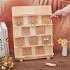 5-Tier Rectangle Wooden Earring Display Card Stands EDIS-WH0032-19-3