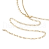 Brass Star Charm Double Layer Curb Waist Chains for Women NJEW-C00040-4