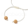 Natural Lava Rock & Mixed Stone & Glass Seed Beaded Braided Bracelets BJEW-MZ00063-6