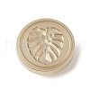 Golden Tone Wax Seal Brass Stamp Head DIY-B079-02G-15-1