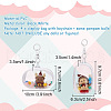 GOMAKERER 4Pcs 4 Styles Mini Oval Transparent PVC Zipper Coin Purse Wallets Bags with Clasps and Balls AJEW-GO0001-94-2