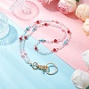 Glass Pearl Phone Hand Strap Chains HJEW-MZ00241-1