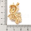 Brass Micro Pave Cubic Zirconia Pendants KK-P250-41G-3