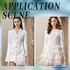 Flower Multi-Layer Polyester & Sequin Embroidery Appliques PATC-WH0010-35-6