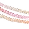 Transparent Painted Glass Beads Strands X1-DGLA-A034-T1mm-A20-4