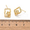 Brass Stud Earrings EJEW-G432-01G-5