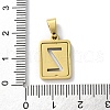 304 Stainless Steel Alphabet Pendants STAS-S152-01G-Z-3