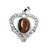 Natural Tiger Eye Pendants G-I322-04P-10-2