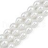 Electroplate Porcelain Imitation Pearl Beads Strands BSHE-Z009-04-2