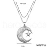 Brass Hollow Star Moon Pendant Necklaces for Women's Daily Party Jewelry Accessories WZ4876-4