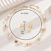 Natural Gemstone Chips & Glass Round Beaded Multilayer Necklaces & Earrings Sets for Women DF6883-2