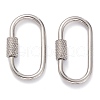 Non-Tarnish 304 Stainless Steel Screw Carabiner Lock Charms STAS-J030-05-1