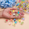 Craftdady 100Pcs 10 Colors Transparent Enamel Acrylic Beads TACR-CD0001-09-11