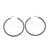 Tarnish Resistant Baking Paint 201 Stainless Steel Half Hoop Earrings EJEW-P185-A01-03-1