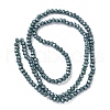 Electroplate Transparent Glass Beads Strands GLAA-XCP0001-60-3mm-2