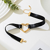 Heart Alloy Link Imitation Leather Choker Necklaces for Women FS-WGE663A-01-3