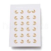 304 Stainless Steel Crescent Moon Stud Earrings EJEW-H100-06A-G-3