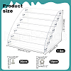 7-Tier Rectangle Acrylic Display Risers for Nail Polish ODIS-WH0058-29-2