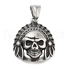 304 Stainless Steel Pendants STAS-V008-14AS-1