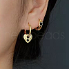 S925 Sterling Silver Heart Hoop Earrings HE3320-6