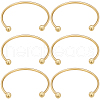 Beebeecraft 6Pcs Rack Plating Brass Cuff Bangle Making KK-BBC0013-98-1