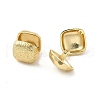Brass Rhombus Hoop Earrings for Women EJEW-E275-06G-2