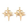 304 Stainless Steel Pendants STAS-T065-05G-1