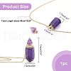 CHGCRAFT Natural Amethyst Pointed Hexagon Perfume Bottles Pendant Necklace NJEW-CA0001-07A-5