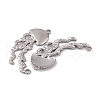 Non-Tarnish 304 Stainless Steel Connector Charms STAS-G335-04P-2