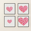 MAYJOYDIY US 1 Set Valentine's Day Theme PET Hollow Out Drawing Painting Stencils DIY-MA0002-78-5