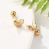 304 Stainless Steel Stud Earrings STAS-E502-04G-02-3