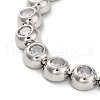 Brass Flat Round Link Chain Bracelets BJEW-D039-33P-2