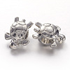 Tibetan Style Alloy European Beads X-TIBEB-6180-P-RS-2