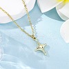 2Pcs 2 Colors Star Alloy Pendant Necklaces NJEW-JN05214-3