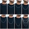 Rhodium Plated 925 Sterling Silver Thin Dainty Link Chain Necklace for Women Men JN1096B-02-5