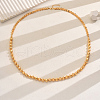 Elegant Brass Faceted Round Beaded Necklaces for Women's Party Accessories OG1817-3