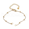304 Stainless Steel Round Ball Cable Chain Bracelet Making AJEW-JB01331-01-2
