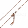 Ion Plating(IP) 304 Stainless Steel Cable Chain Necklace for Men Women NJEW-K245-014C-2