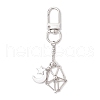 Brass Macrame Pouch Empty Stone Holder Pendant Decoration HJEW-JM03305-01-2