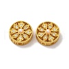 Rack Plating Hollow Brass Cubic Zirconia Beads KK-K381-21D-MG-1