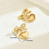 Stylish Stainless Steel Butterfly with Heart Tassel Heart Stud Earrings XV0510-2-5