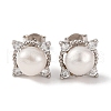 Mother's Day Jewellery 925 Sterling Silver Square Stud Earrings EJEW-C115-03P-1