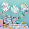 PET Snowflake Pendant Decorations AJEW-WH20020-014A-4