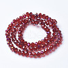 Electroplate Transparent Glass Beads Strands EGLA-A034-T4mm-F03-2
