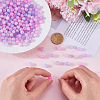SOFPLATE 3 Strands Baking Painted Crackle Glass Bead Strands CCG-SP0001-02-3