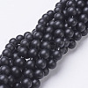 Natural Black Agate Beads Strands X-G-D543-8mm-1