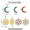 BENECREAT 30Pcs 5 Style Alloy Enamel Pendants ENAM-BC0001-06-2