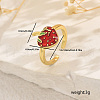 Fruit Themes Brass Cuff Open Rings for Women FC9265-3-2
